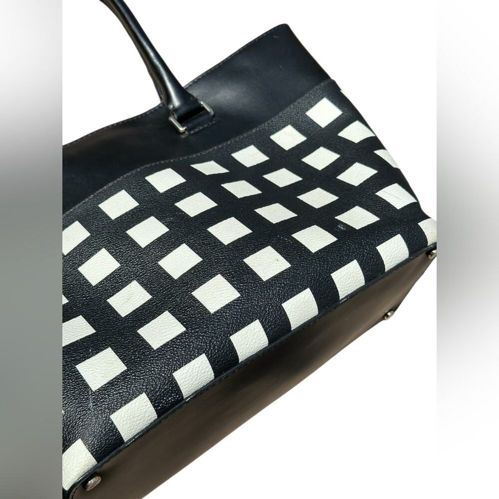 Kate Spade New York Black and White Checkered Tote - Picture 7 of 14